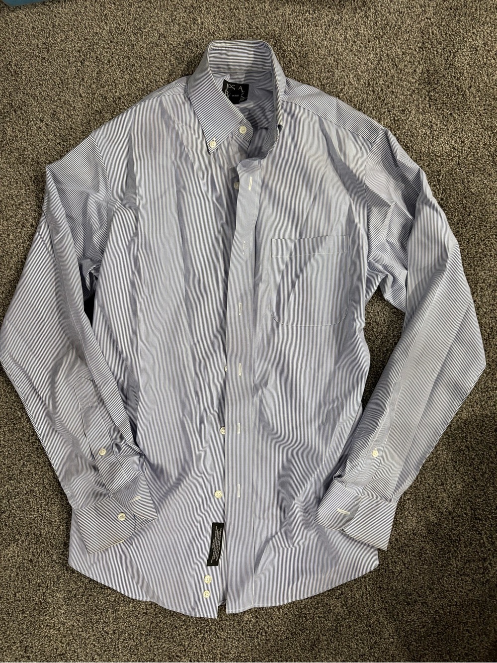 Jos. A. Bank Men's Blue Stripe Dress Shirt